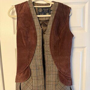 Holland Cooper Tweed & Suede Gilet Vest British Heritage Size 8